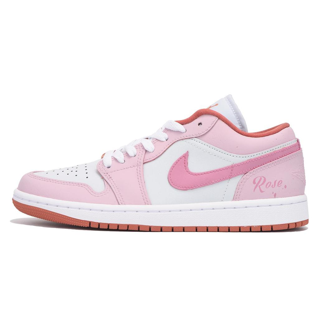 Jordan Air Jordan 1 Slip Resistant Coverage Low top Vintage Basketball Shoes Women's Pink DC0774-080(Team-SBOX)