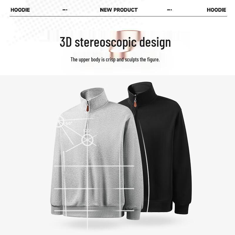 Jeanswest Men's Z Half-Zip Casual Hoodie