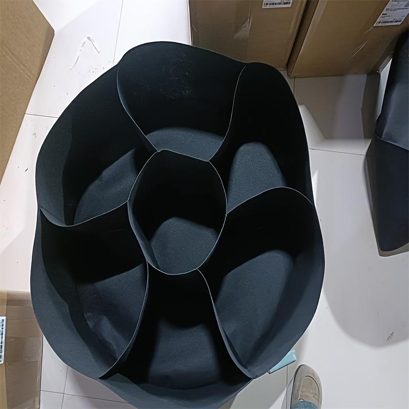 1pc Large 7-Compartment Planting Bag,Round Felt Fabric Raised Garden Bed with Grid Pattern, Lightweight Portable Indoor/Outdoor Planter for Vegetables