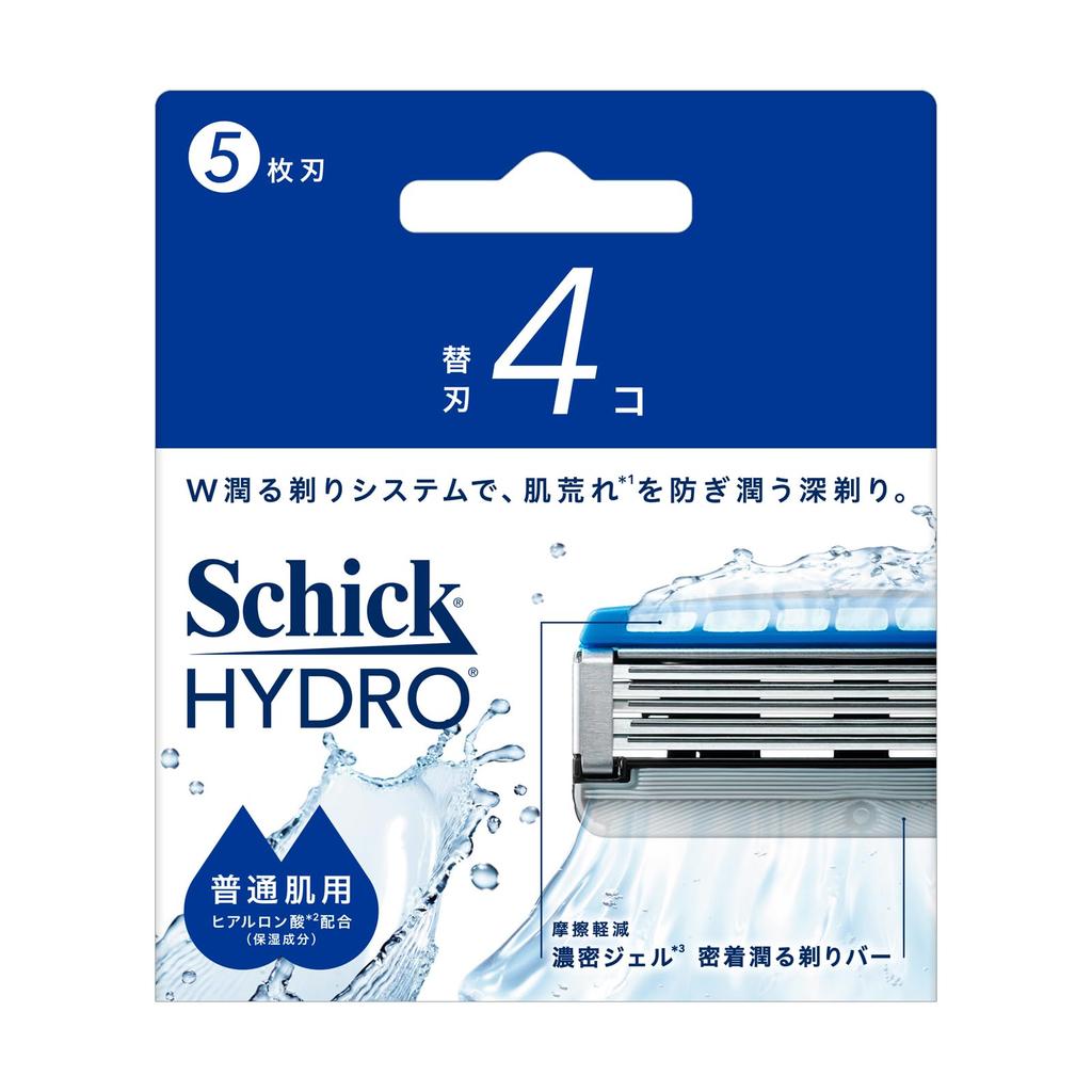Schick Normal Cilt Tıraş Jileti için Hydro Razor Yedek Bıçakları (4 bıçak) - Erkeklerin