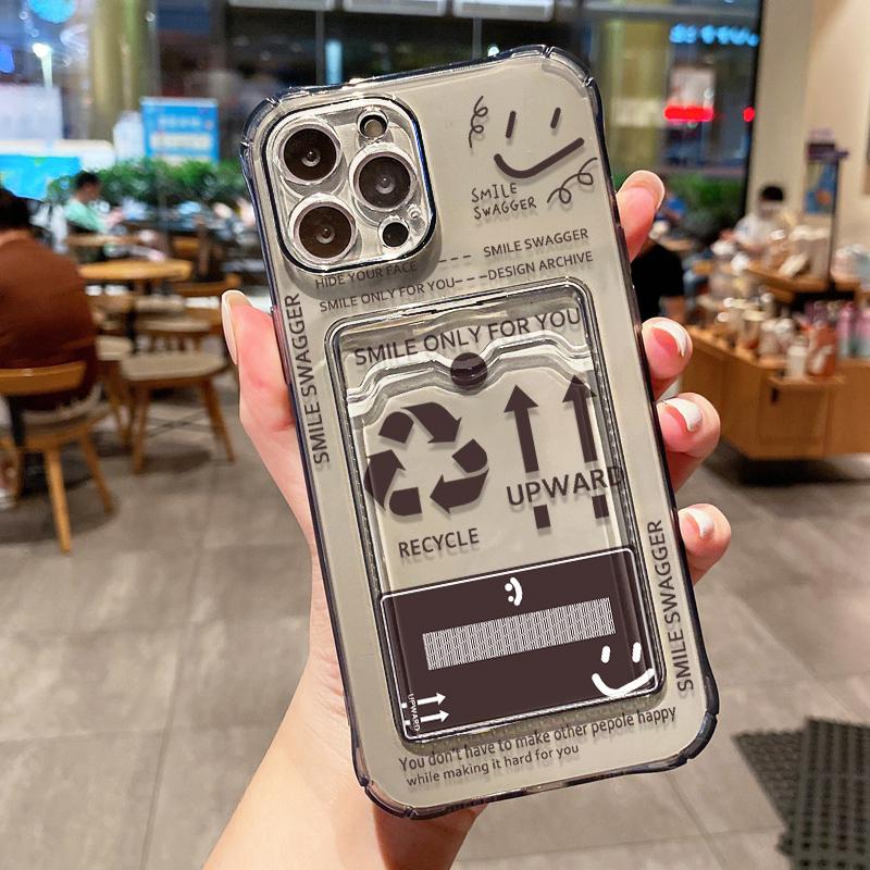 

Чехол-карточка для iPhone 11 13 XR 15 14 Pro Max iPhone 12 16 7 8 Plus XS Max Samsung S24 S23 A15 A55 A05 A54 Redmi 12 13C 13 9 с защитой от мультфильмов iPhone XS Max серый