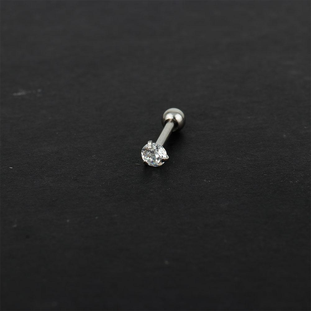 9 Farben Mode CZ 3 Prong Tragus Knorpel Edelstahl Ohrstecker Kristall Zirkon Ohrringe Piercing Schmuck