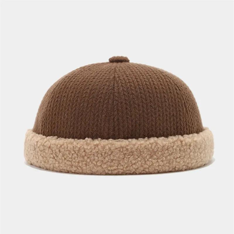 

LDSLYJR 2025 Winter Polyester Print Warm Docker Cap Brimless Hat Beanie Landlord Sailor Cap Men and Women 218 56-60cm Wear коричневый