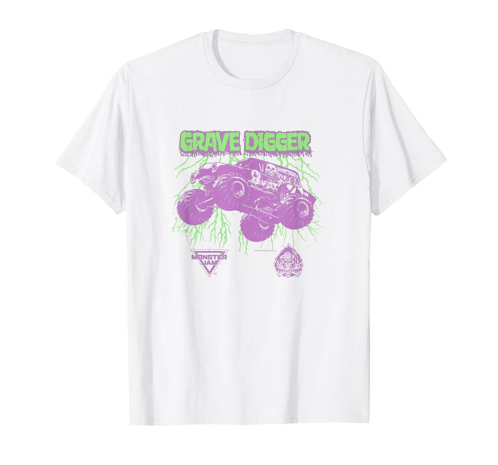 Ripple Junction X Monster Jam Grave Digger Green Lightning T-Shirt