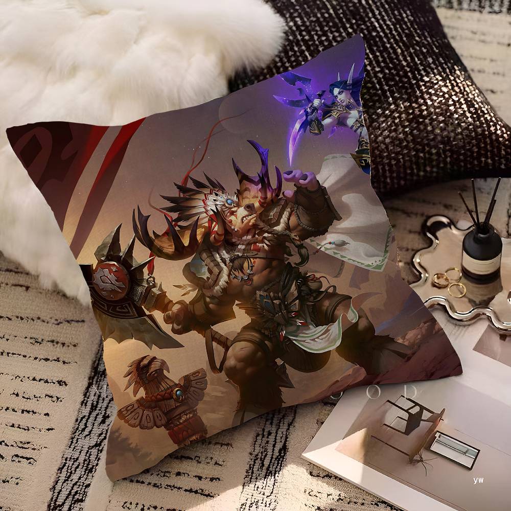 WWorld Of WWarcraft Game Cushion Cover Pillow Cover Decor Pillowcase Printed Cushion Case For Couch