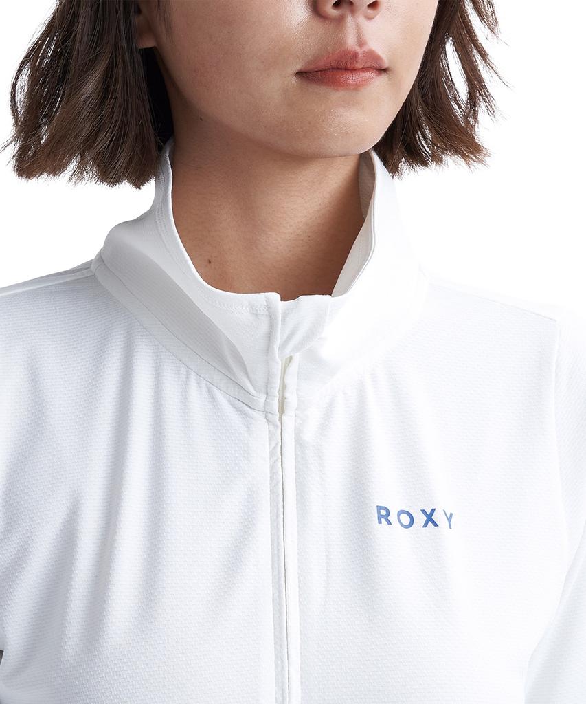 ROXY Aurora Stand Zip-Up Rash Guard Wht