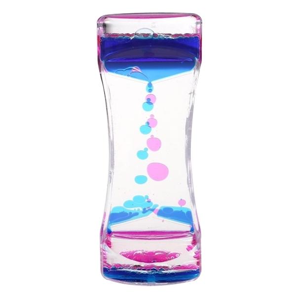 

Transparent hourglass with two-tone liquid bubble original time