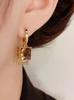 Fashion Geometric Drop Earrings Lightweight Square and Trapezoid Shaped Dangle Earrings with Faceted Crystal Detail for Women