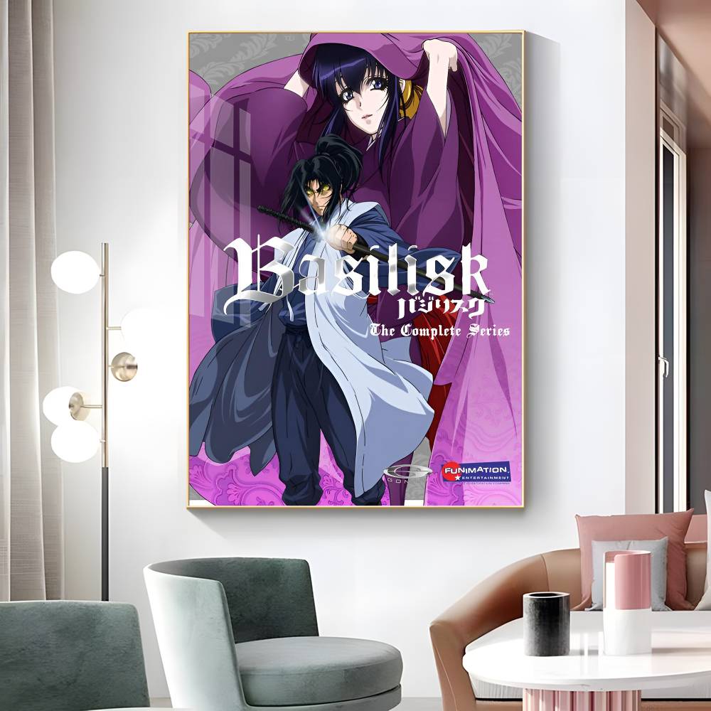1pc Popular Anime Basilisk Poster Sticker Print Waterproof Wall Art For Living Room Bedroom Home Decor