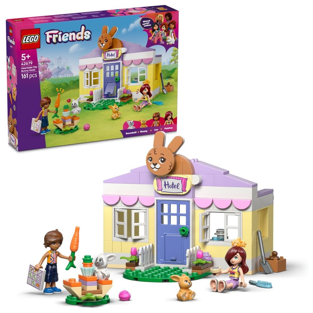 LEGO Friends Heartlake City Rabbit Hotel Building Set Educational Toy for Kids Ages 5-8