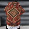 Men Plus Size Long Sleeve Drawstring Hoodie Blue White Printed Pullover With Kangaroo Pocket