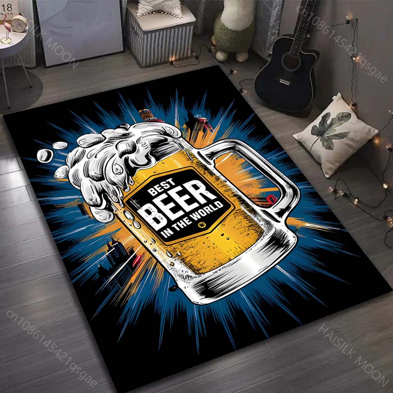 17 Styles Beer Brewing Painting Carpet for Living Room Bedroom Doormat Home Decor Sofa Table Area Rug Non-slip Floor Mat