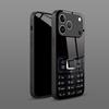 Retro Phone Button Pattern Tempered Glass Phone Case For Samsung Galaxy S26 S25 S24 S23 Ultra Plus FE Shockproof Cover