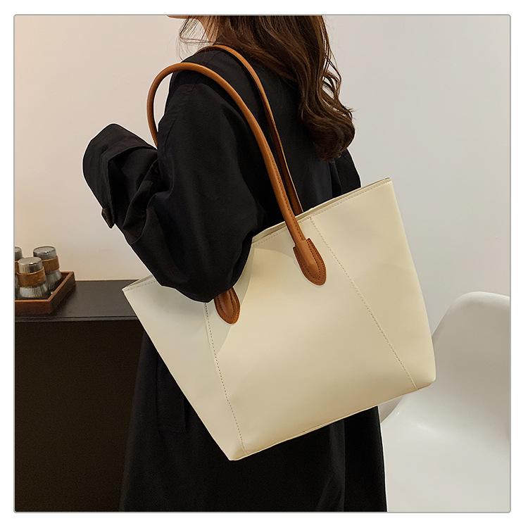 New Large Capacity Faux Leather Tote Bag for Women Office Commute Shoulder Handbag Casual Work Purse