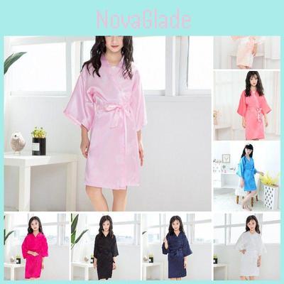 Girls Satin Silk Bathrobe Pajamas Soft And Comfy