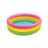 60cm Children's Inflatable Rainbow Water Pool - PVC, Fluorescent, 3-Ring Design