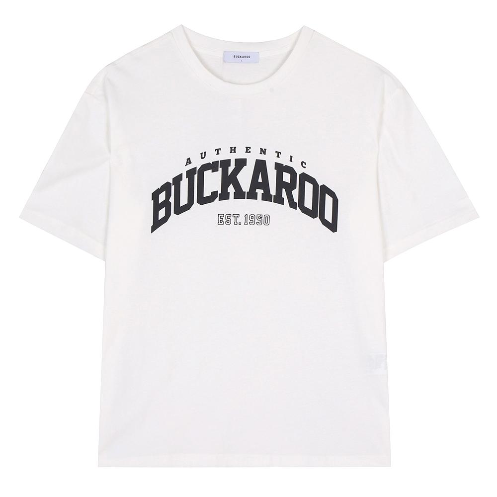 Burkeru Single Loose Fit Logo Short Sleeve T-Shirt Off White Off White_S
