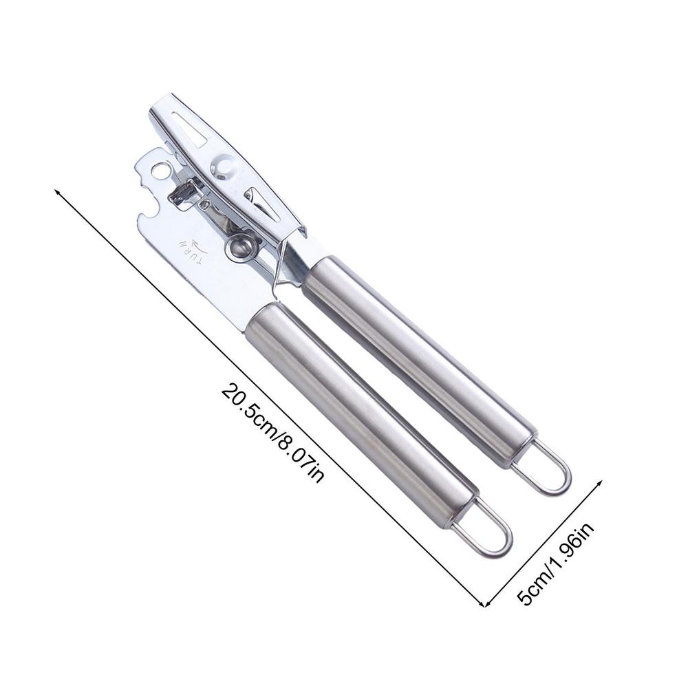Can Opener Manual Stainless Steel Bottle Opener Rust Proof Kitchen Tool Ergonomic Handles Heavy Duty Top Remover For Any Sized