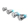 Blue Wave 16A2 Metal Waterproof Switch with Light, Self-Locking Reset, Stainless Steel IP67 Start-Stop Button