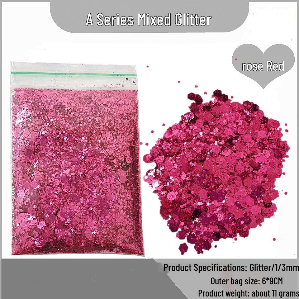 Glitter para Nail Art Transfronteiriço Lantejoulas 1/3MM - Cores Básicas para DIY Estilo Nightclub Palco Gotejamento de Resina.