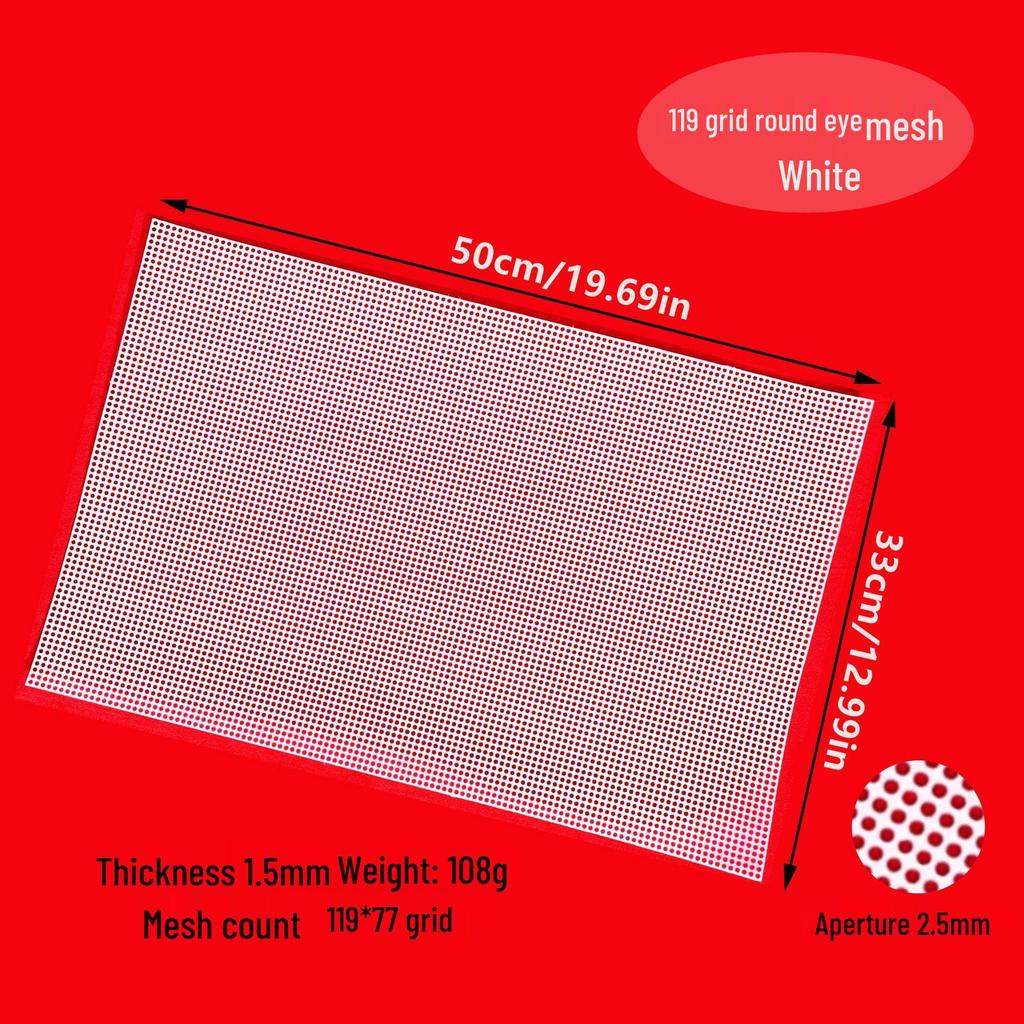 DIY Round Corner Plastic Mesh Sheet for Bag Accessories (2.5mm/4mm Holes)