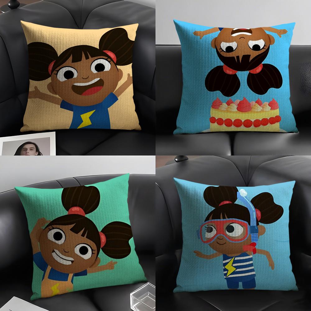 Shunika Chen Unisex Cartoon Anime Cute Y-Yakka Dee Pillow Case Linen Cushion Covers For Decorative Sofa Home Pillows Case Car Chair Pillows Cases