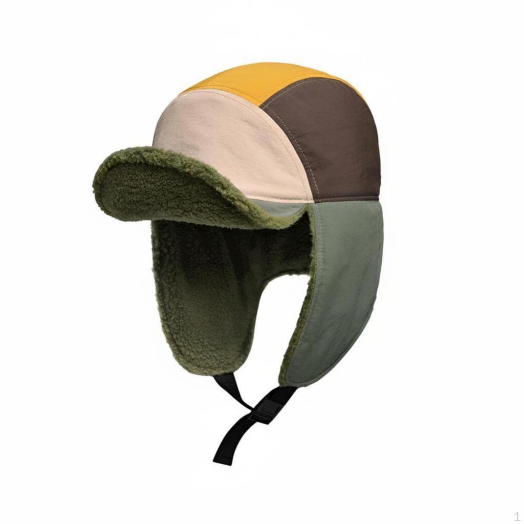 Winter Lamb Fleece Aviator Hat, Multicolor Ushanka, Ear Protection, Thick Warm Cap for Outdoor