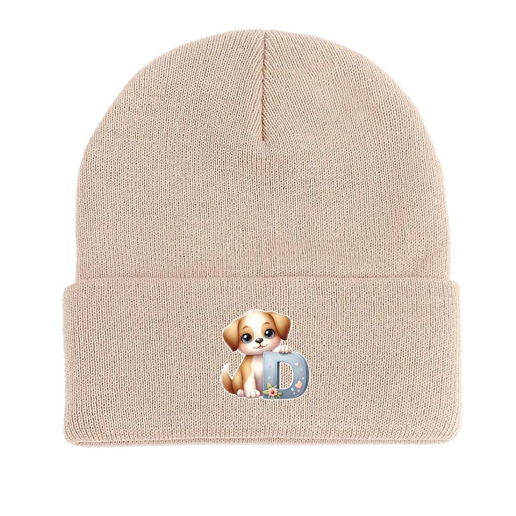 1pc, Alphabet A To Z and Animals Print Knitted Cap Beanie, 260 Knit Hats To Choose, for Men And Women