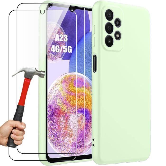 Coque de protection - Booling - pour Samsung Galaxy A23 4G-5G - Silicone Liquide - Ultra Slim - Vert