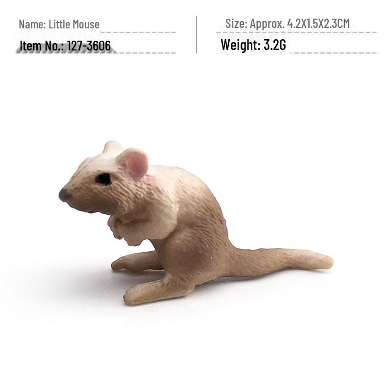 Wild Animal Simulation Set: Reindeer, Brown Bear, Antelope, Beaver, Squirrel, Gray Wolf - Children's Cognitive Ornament