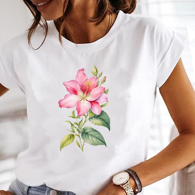 (Asian Size) butterfly style cute Clothing Casual T Shirt Fashion Women Tee Top Printed Lady Female Graphic  Short Sleeve T-shirts