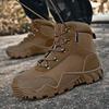 Men's Plus Size Mid-Top Tactical Hiking Boots - Outdoor Military Desert Field Boots