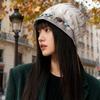 Tie Dyed Tassel Pile Hat for Women New Retro Beaded Face Showing Small Knitted Hat  Versatile Pullover Cold Hat Trend