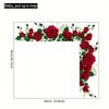 Beautiful Red Rose Wall Stickers for Bedroom Living Room Home Decor Door Frame Decoration Peel and Stick Self Adhesive Vinyl Art