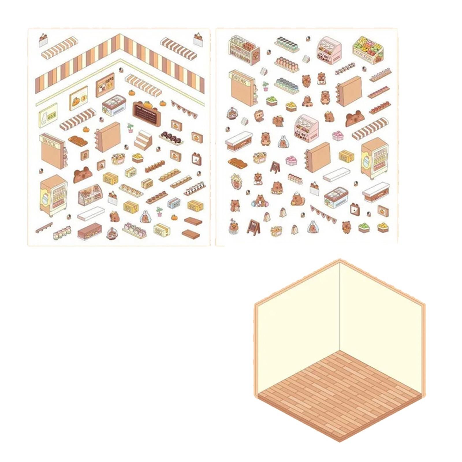 

Creative 3D Scape Stickers for DIY Projects, Themed Sticker Set One Size