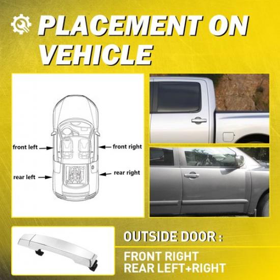 Außentürgriff für 2004-2015 Nissan Titan Armada Chrom Hinten Links Rechts EA