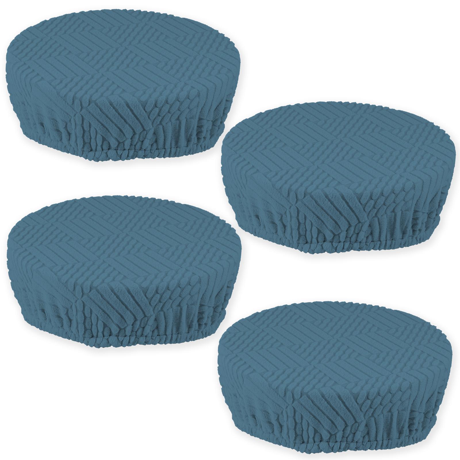 4Pcs Elastic Bar Stool Cover Fits 11 to 18 Inches Chair Washable Polyester Round Stool Cover for Home Cafe Office Restaurant 4300₽