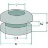 Double-sided rubber grommet sleeve PVC fi 4.5-9mm H=1-6mm black 100pcs