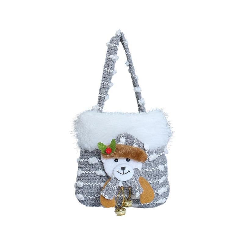 Holiday Gift Sacks Candy Handbag  Snowman Santa Gift Bag For Christmas Parties Family