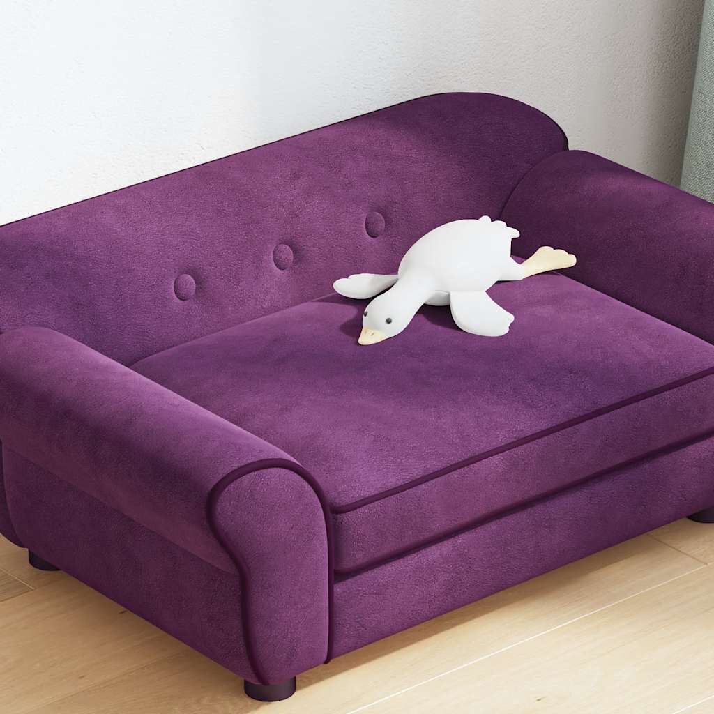 vidaXL Dog Sofa, Burgundy, 72 x 45 x 30 cm, Plush