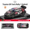 Bburago 1:43 Toyota Gr Yaris Rally 1 Hybrid #69 #17 Wrc Alloy Luxury Vehicle Diecast Pull Back Cars Model Toy Collection Gift