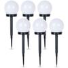 6x Solar Garden Lamps Ground Lamps LED Sphere with Sensor