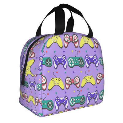 Game Controllers Game Joystick Insulated Lunch Tote Bag for Women Portable Cooler Thermal Bento Box Work School Travel