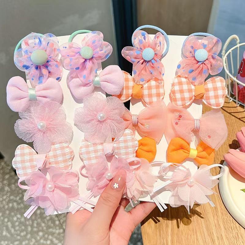 Flower Hair Band Hair Rope Yarn Bow Girl Hair Rope Hair Accessories Girls Cute Rubber Band Headband
