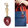 Strawberry Keychain Charm Multifuntional Bag Charm Key Accessory Alloy Texture Suitable for Keys and Fashion Bags