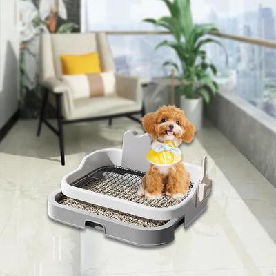 Dog Toilet Potty Tray Raised Enclosure Lightweight Puppy Pee Holder Training Pad