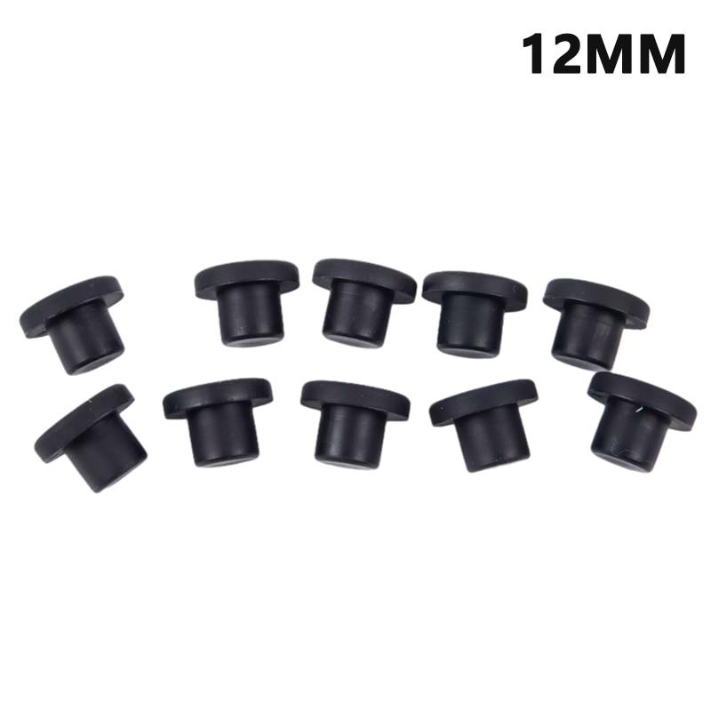 10Pcs Solid Rubber Hole Caps 3mm-12mm High Temperature Resistance T Type Silicone Seal Hole Plugs Dust-proof Gasket End Caps