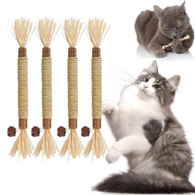 4/8/10 PCS Silvervine Chew Sticks for Cats, Catnip Chew Sticks Cat Toys for Indoor Cat Kitten Teeth Grinding for Tooth Cleaning