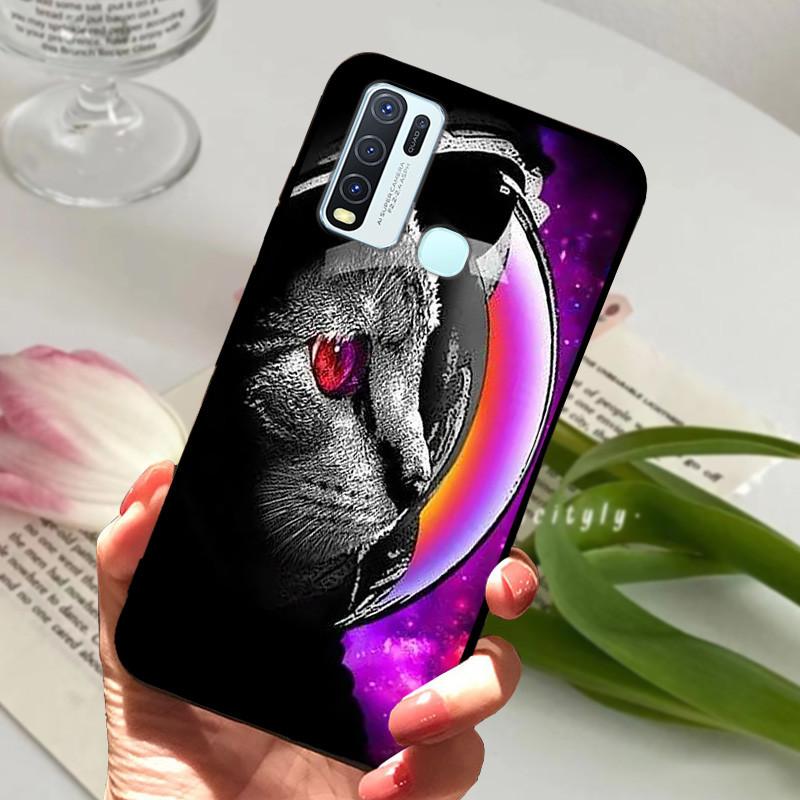 Pro Vivo Y30 1938 Y50 1935 Pouzdro zvířecí Silikonové Měkké TPU Zadní kryty Pro Vivo Y 30 50 Y30 2020 Pouzdro Ochranné Kreslené Funda