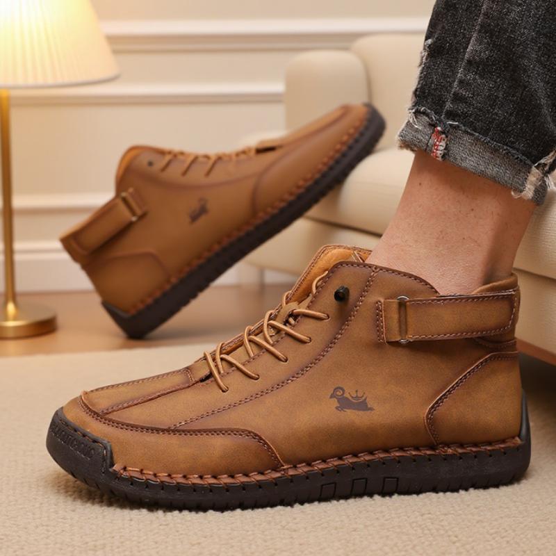Handmade Leather Women's Shoes Casual Fashion Luxury Brand Soft Loafer Shoes Classic Anti Slip Men's Bare Boots Sneakers for Men